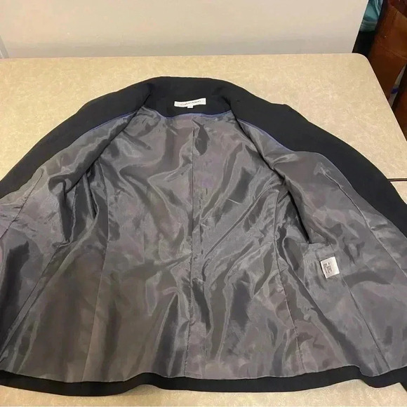 Calvin Klein Navy Blue Short Singe Button Blazer Jacket size 2 - Picture 9 of 12